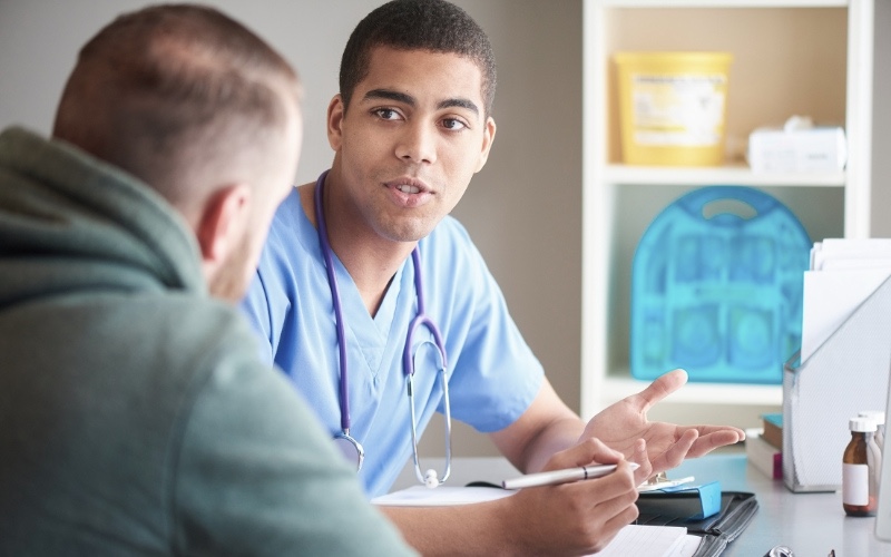 doctor discussing detox with a patient