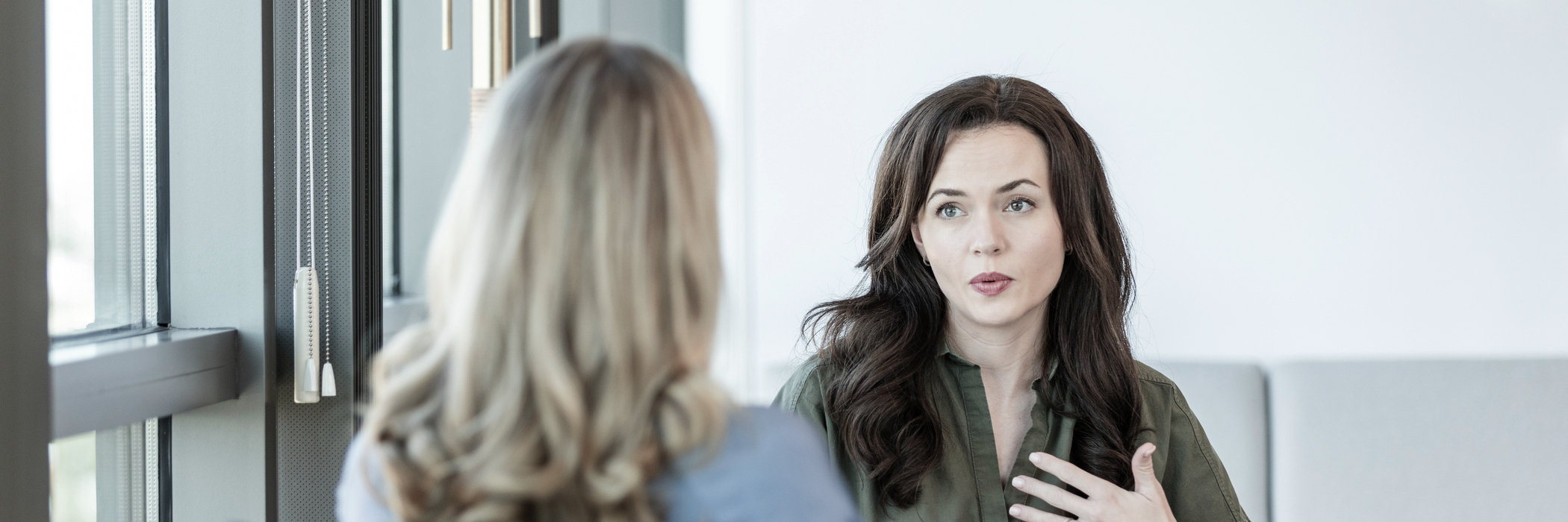 A woman getting outpatient trauma-informed therapy at Renova Behavioral Health, a rehab center in Peabody, MA.