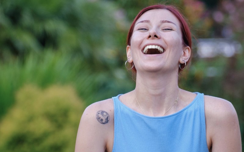a happy young women